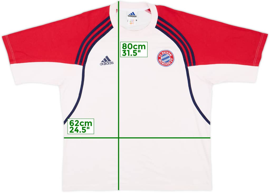 2000-01 Bayern Munich adidas Cotton Tee - 7/10 - (XL)