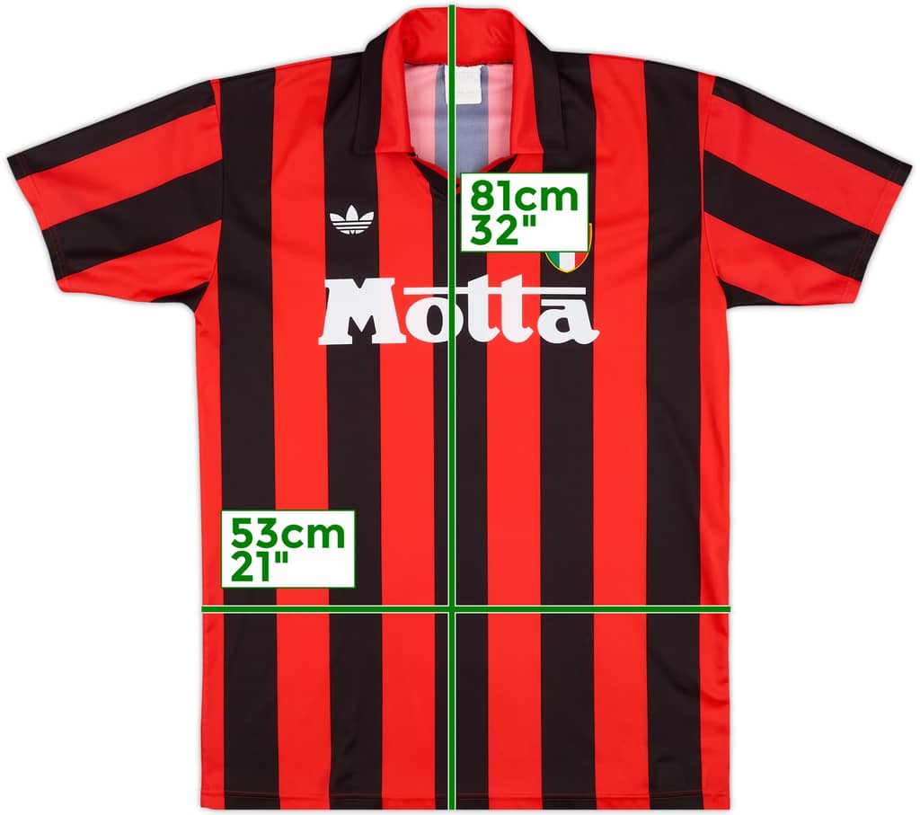 1992-93 AC Milan Home Shirt - 10/10 - (M)