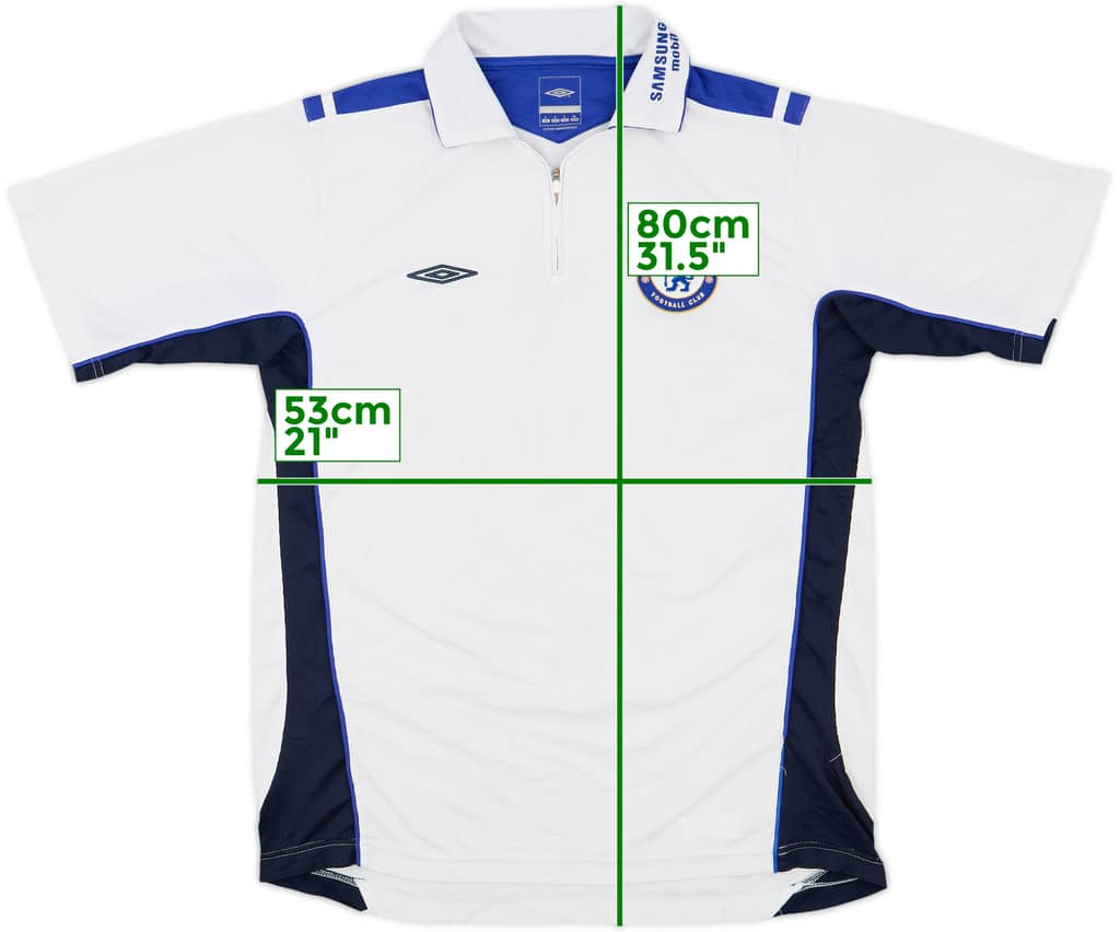 2005-06 Chelsea Umbro 1/4 Zip Polo Shirt - 7/10 - (L)