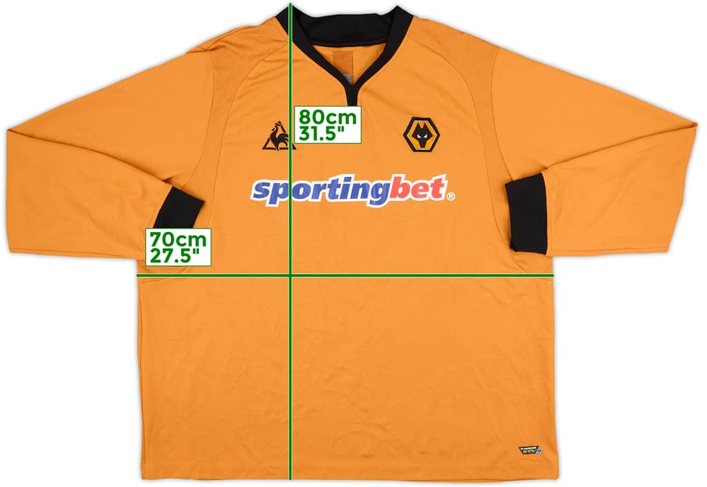 2009-10 Wolves Home L/S Shirt - 7/10 - (XXL)