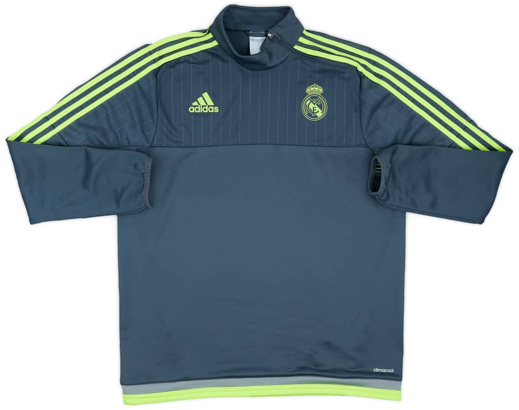 2015-16 Real Madrid adidas 1/4 Zip Drill Top - 9/10 - (L)