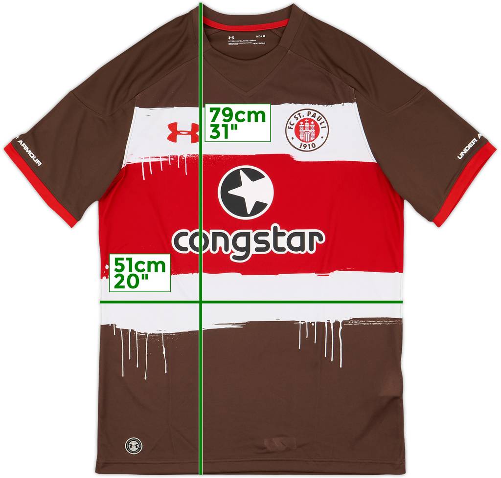 2017-18 St Pauli Home Shirt - 8/10 - (M)