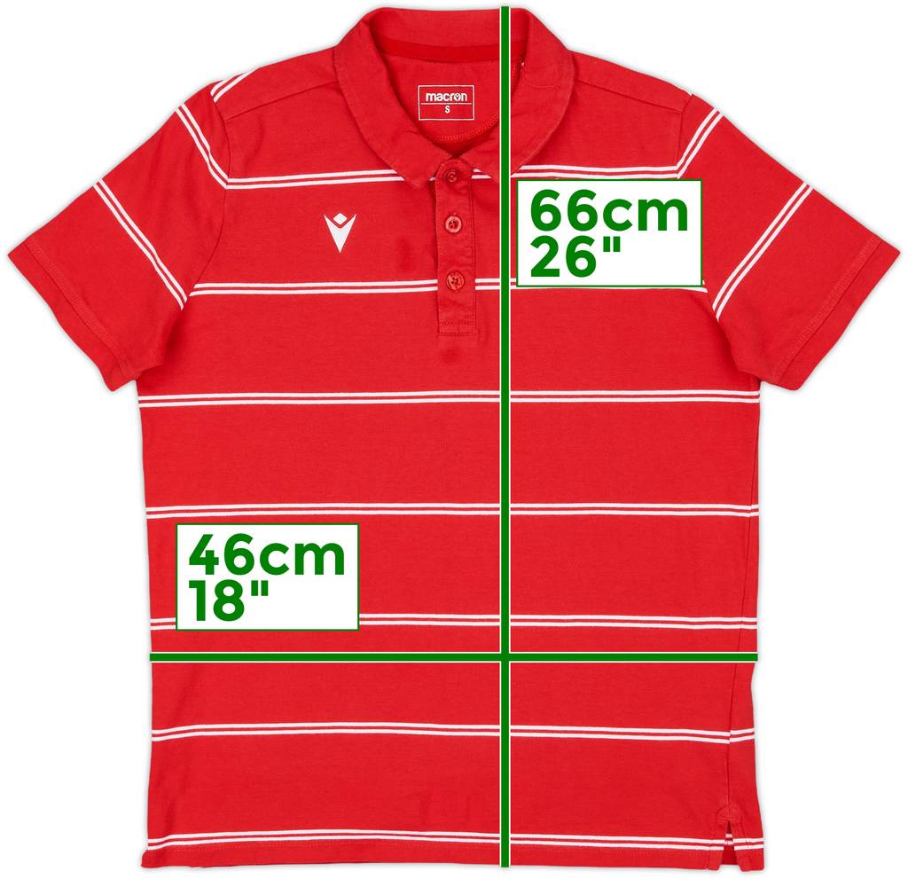 2018-19 Wrexham Macron Polo Shirt - 8/10 - (S)