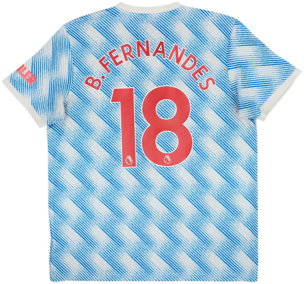2021-22 Manchester United Away Shirt B.Fernandes #18 - 5/10 - (XL)