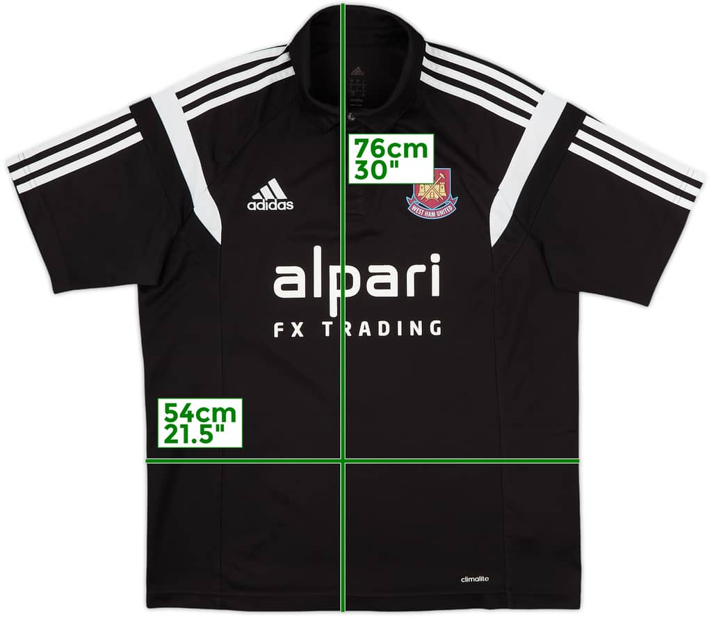 2014-15 West Ham United adidas Polo Shirt - 8/10 - (L)
