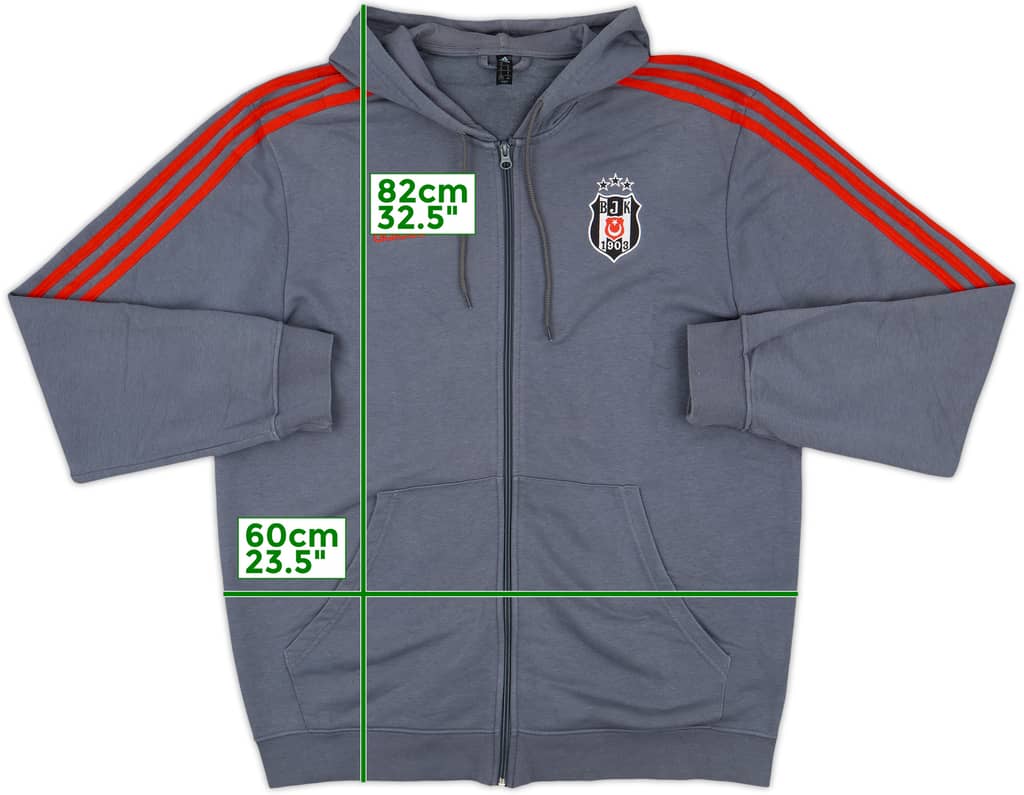 2021-22 Besiktas adidas Zipped Hooded Sweat Top - 10/10 - (XL)