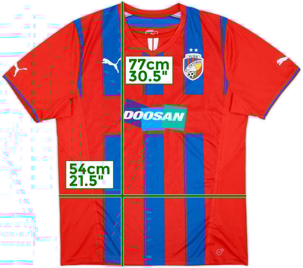 2013-14 Viktoria Plzen Home Shirt - 7/10 - (XL)