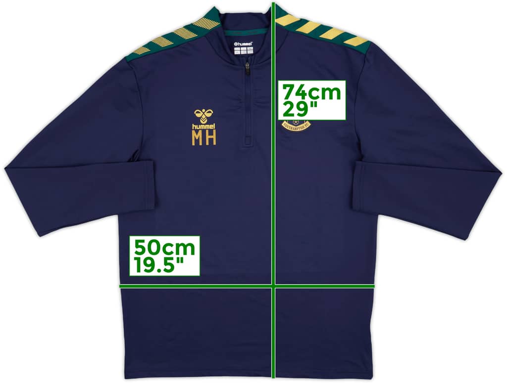 2022-23 Southampton Staff Issue Hummel 1/4 Zip Drill Top MH - 10/10 - (M)