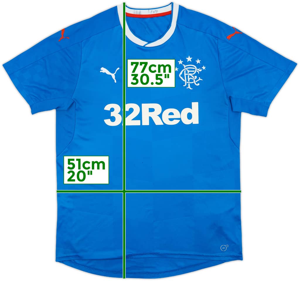 2016-18 Rangers Home Shirt - 6/10 - (M)