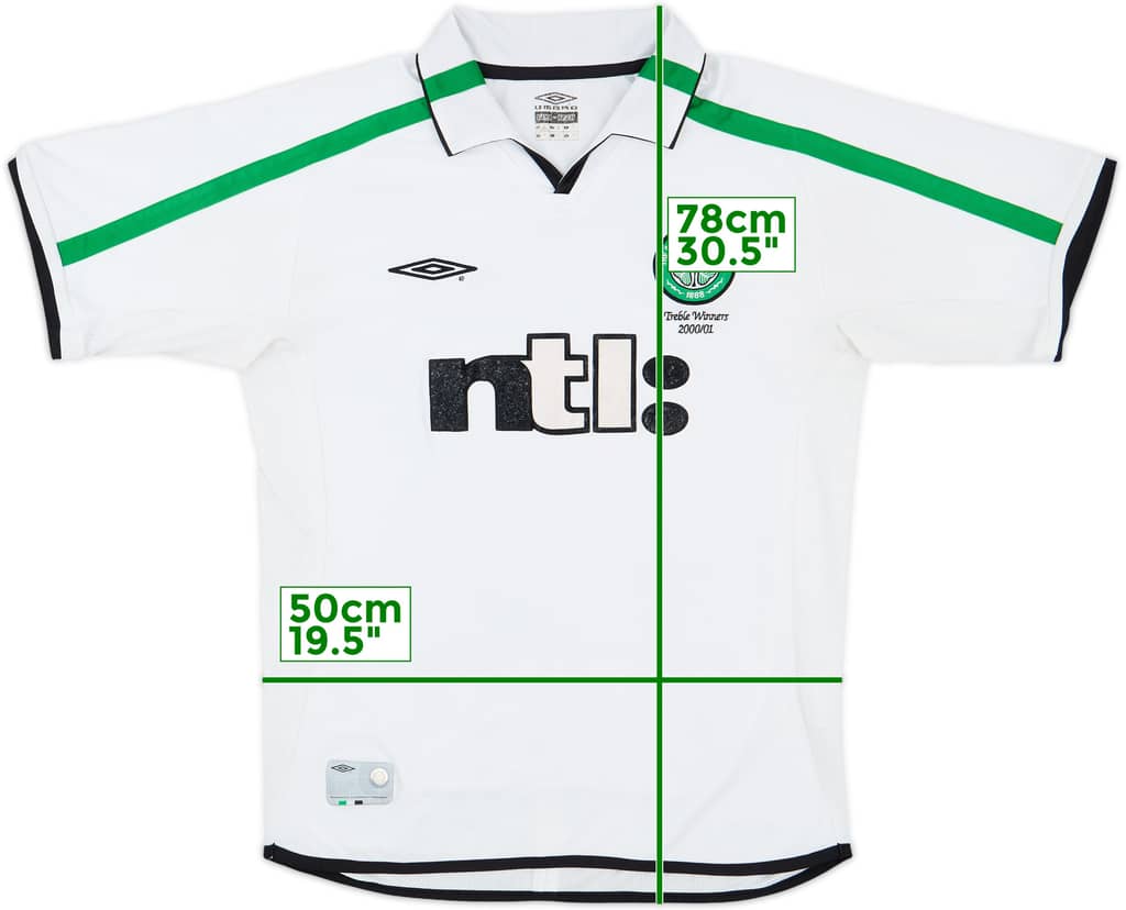 2001-02 Celtic 'Treble Winners' Away Shirt - 8/10 - (M)