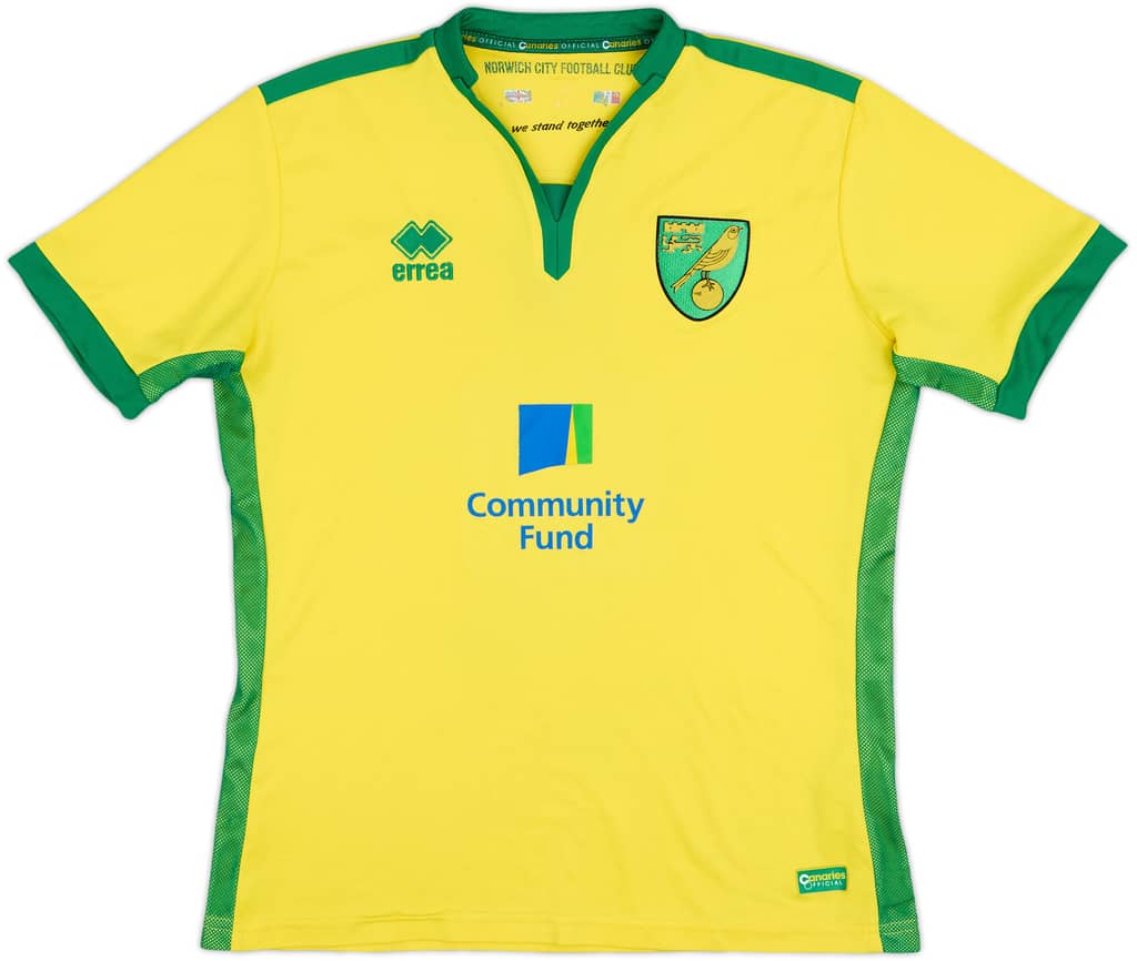 2016-17 Norwich Home Shirt - 8/10 - (XL.Boys)
