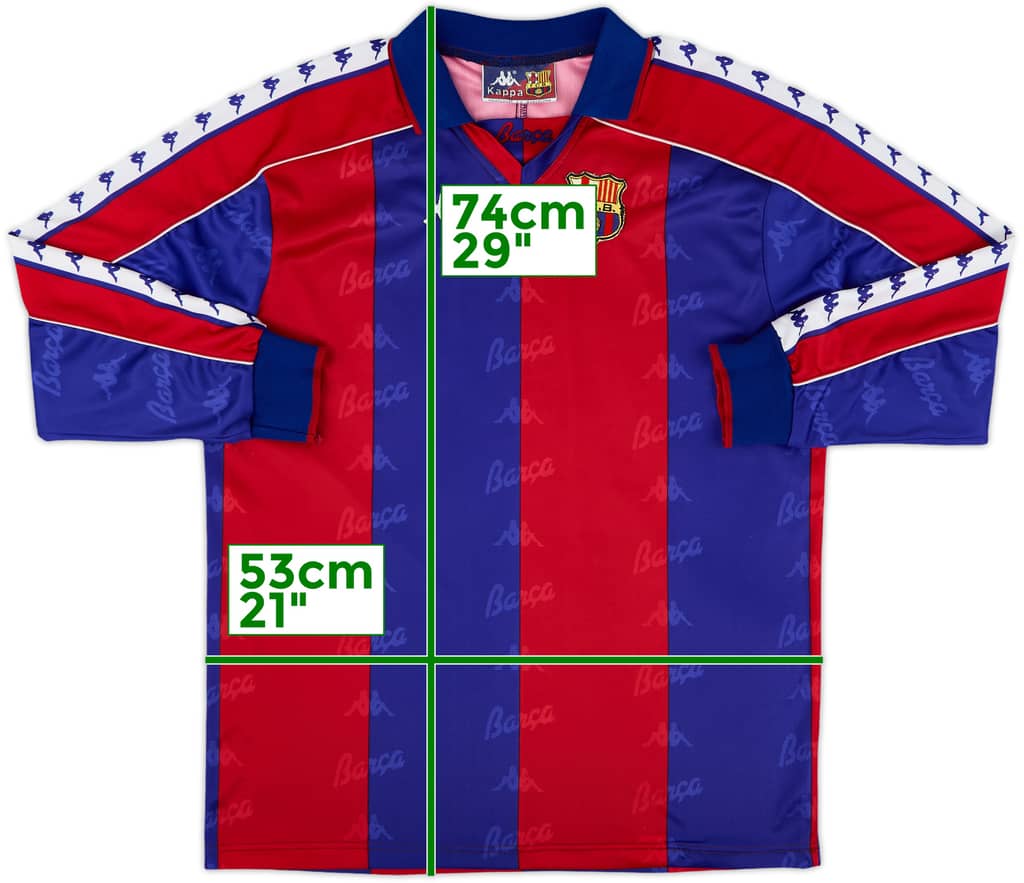 1992-95 Barcelona Home L/S Shirt - 7/10 - (M)