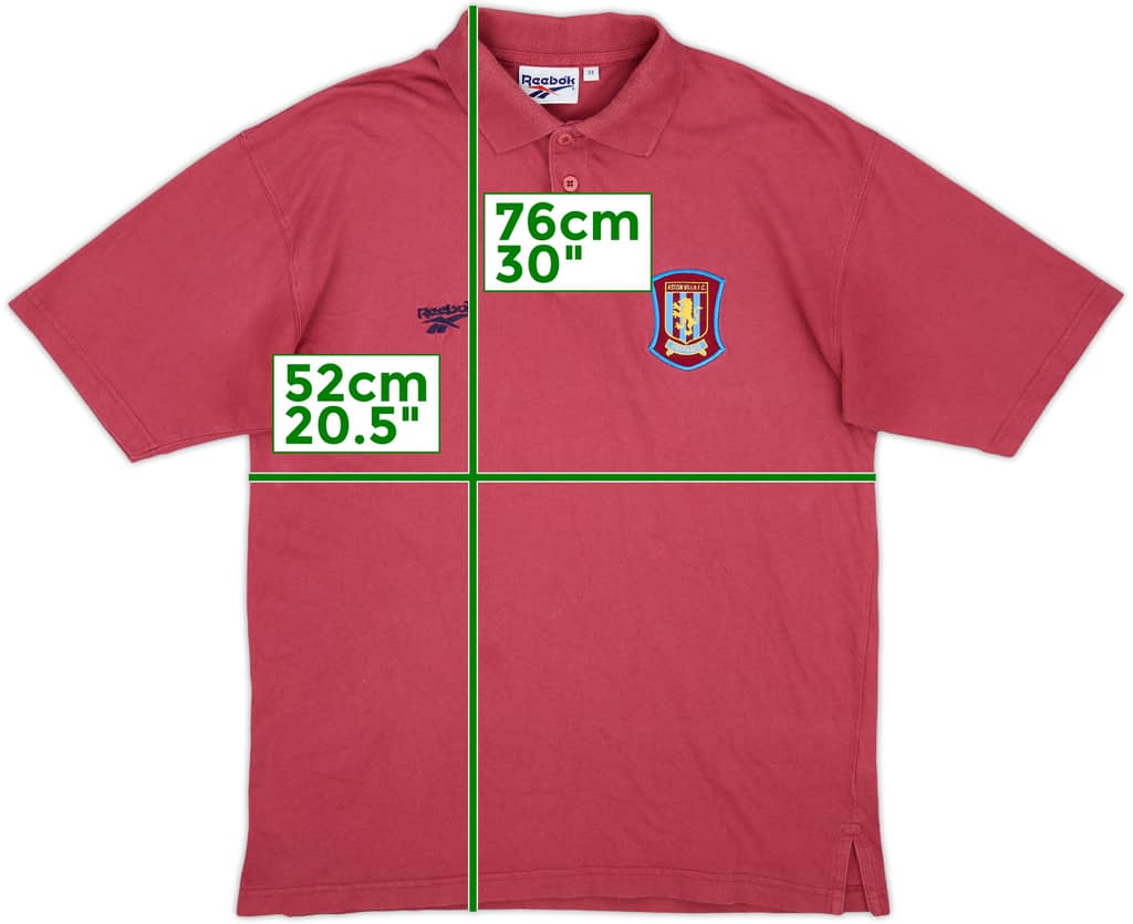 1998-99 Aston Villa Reebok Polo Shirt - 6/10 - (M)