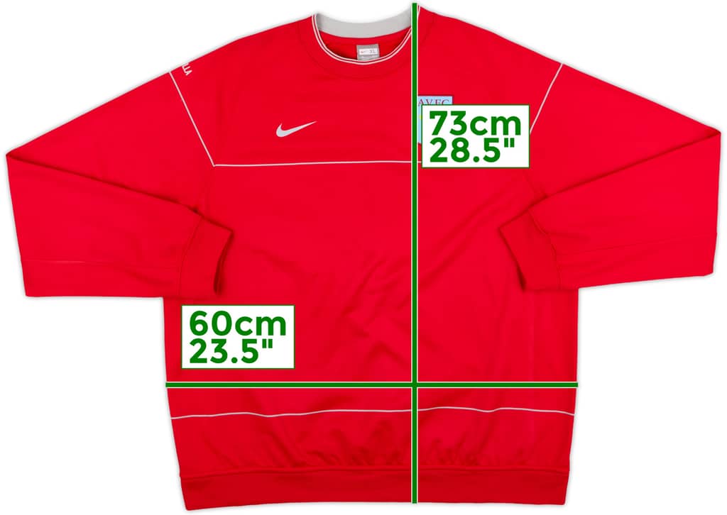 2008-09 Aston Villa Nike Sweat Top - 9/10 - (XL)