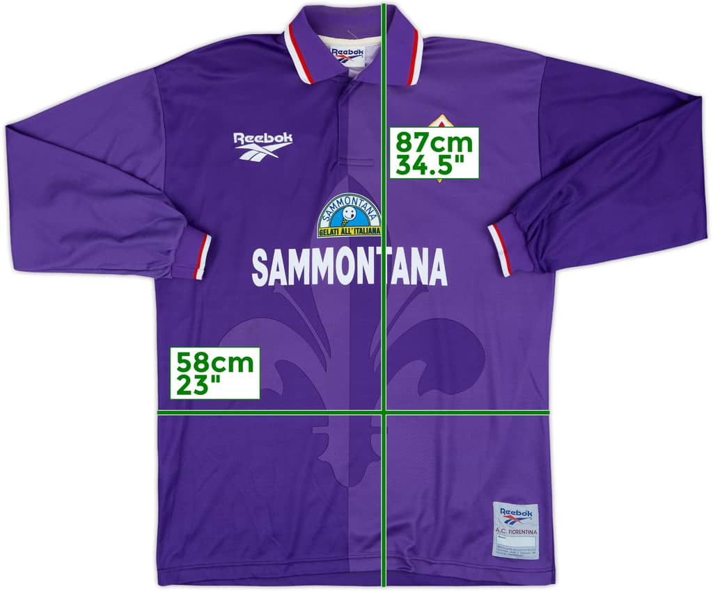 1996-97 Fiorentina Home L/S Shirt - 8/10 - (XL)