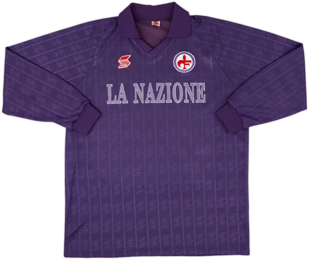 1989-90 Fiorentina Home L/S Shirt - 5/10 - (XL)