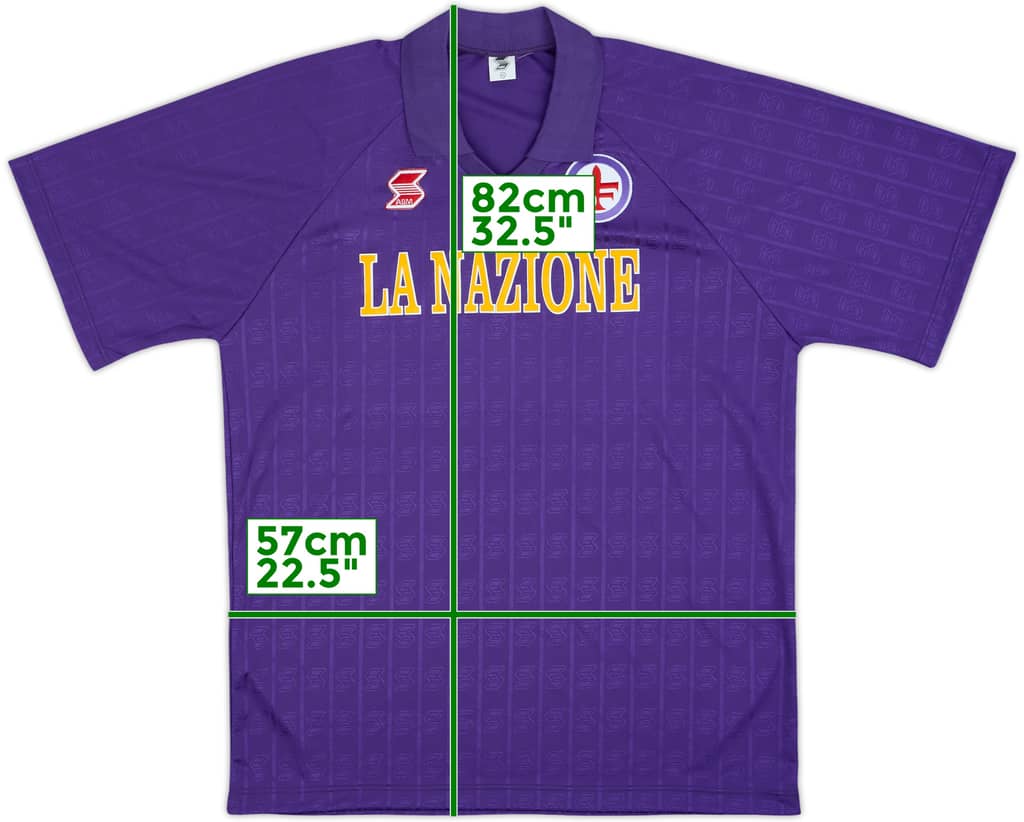 1989-90 Fiorentina Home Shirt - 10/10 - (XL)