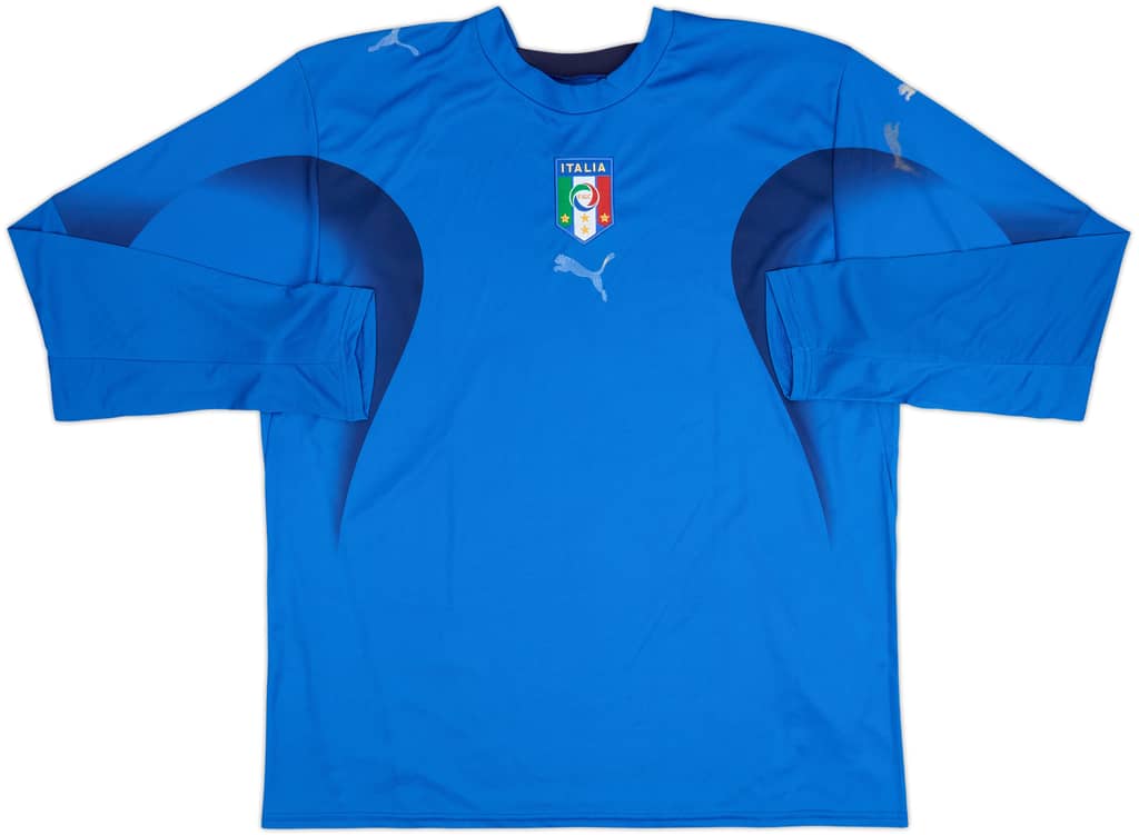 2006 Italy Home L/S Shirt - 4/10 - (XL)