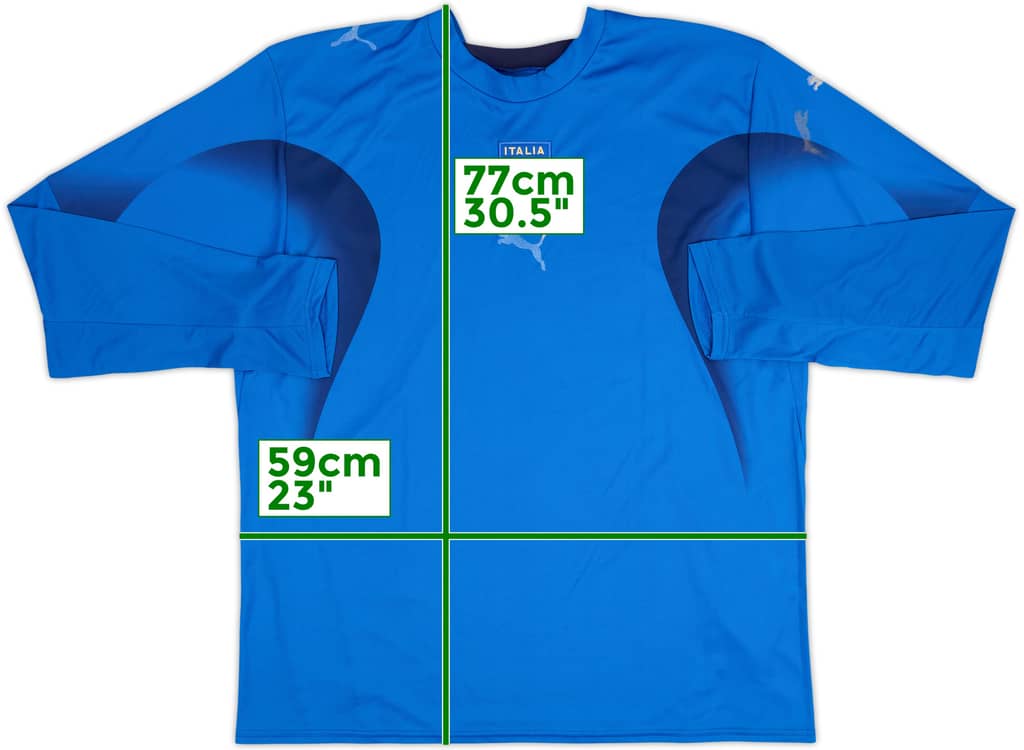 2006 Italy Home L/S Shirt - 4/10 - (XL)