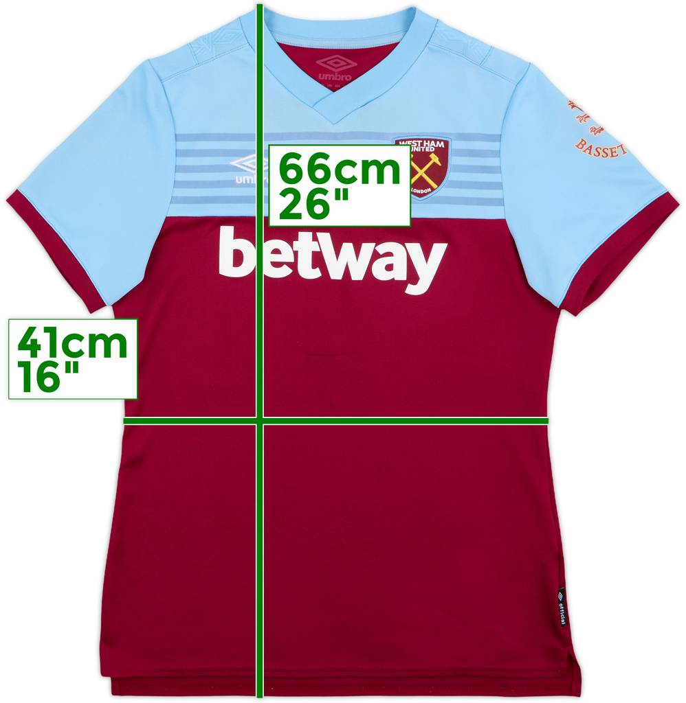 2019-20 West Ham Home Shirt - 8/10 - (Women's S)