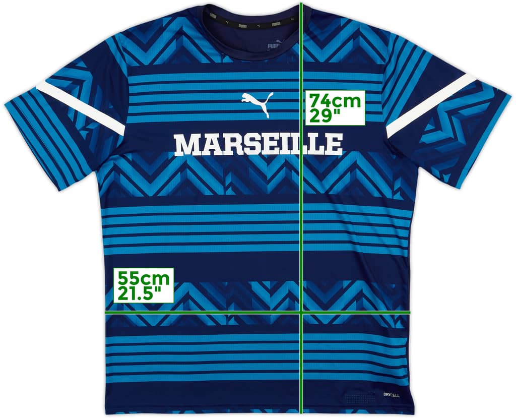2021-22 Olympique Marseille Puma Training Shirt - 9/10 - (L)