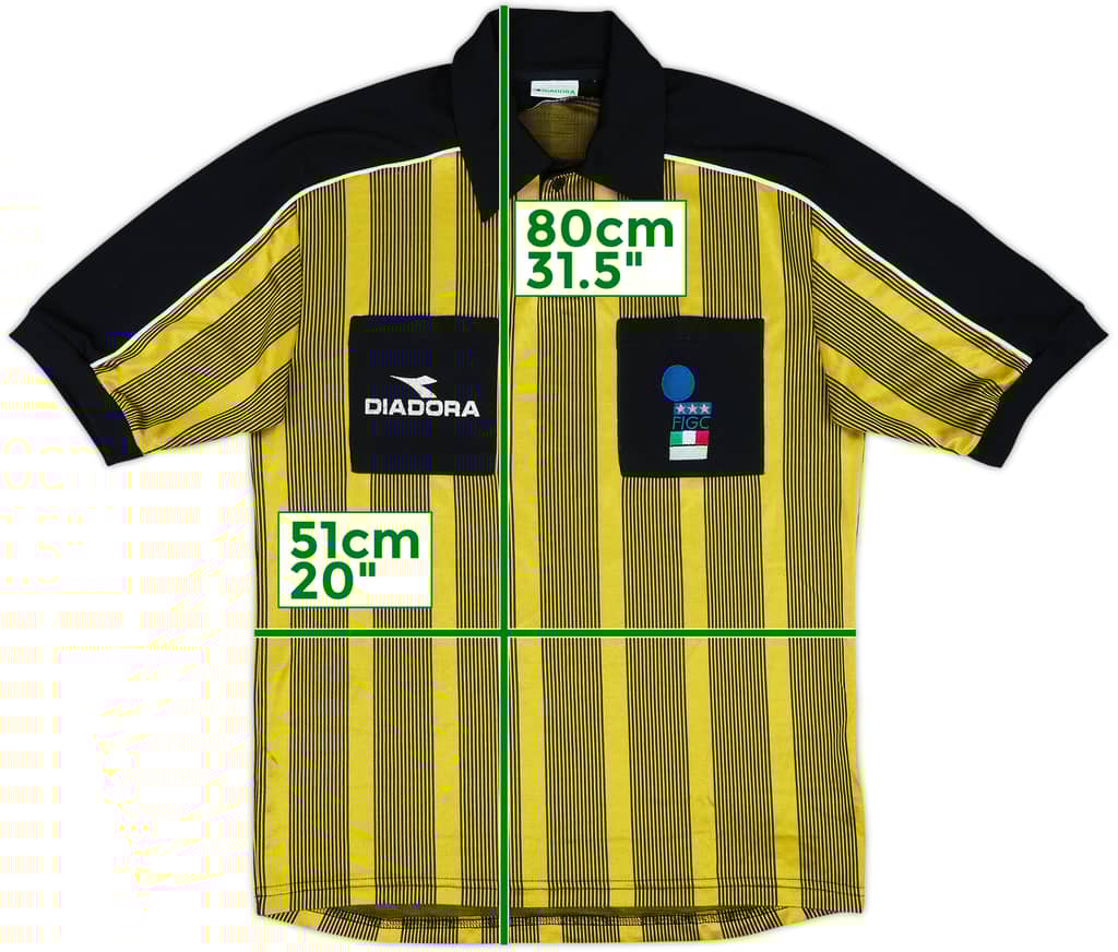 1999-00 Italy FIGC Diadora Referee Shirt - 8/10 - (M)