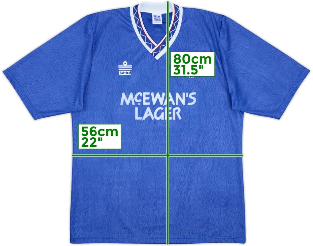 1990-92 Rangers Home Shirt - 8/10 - (L)