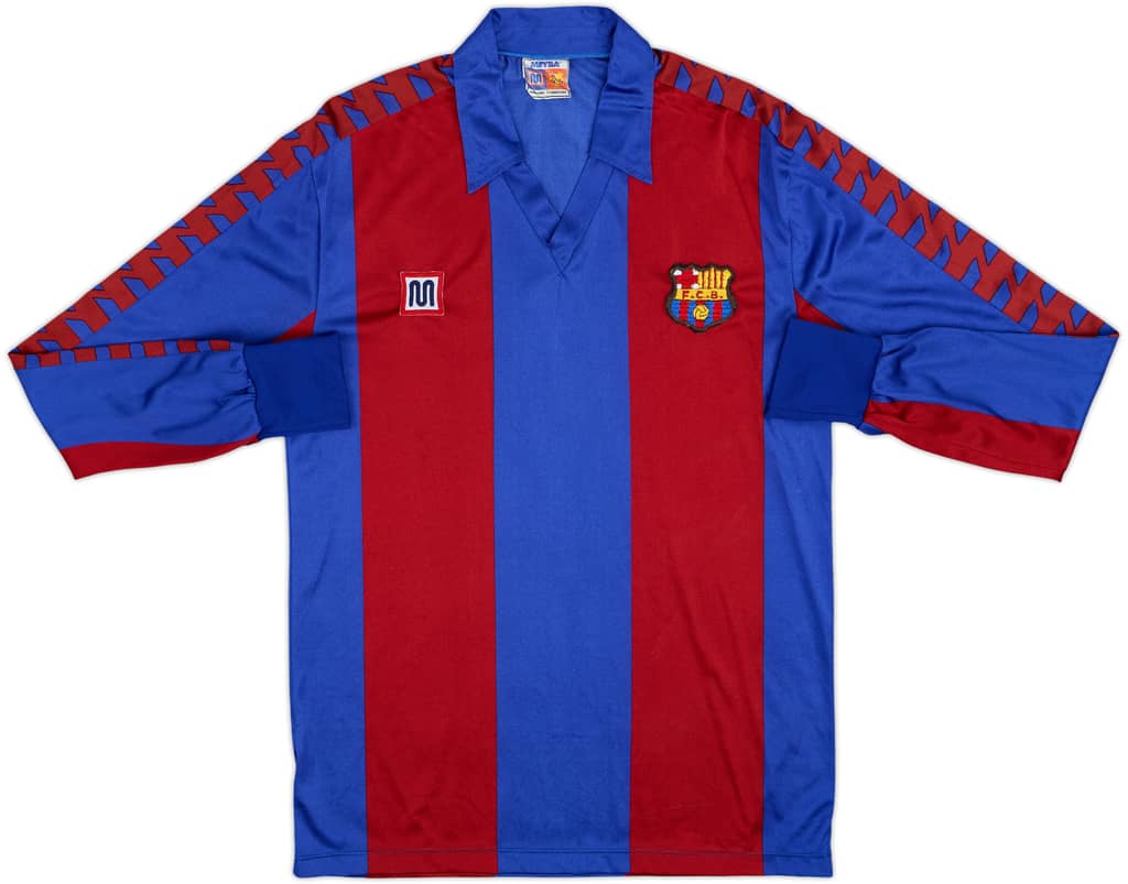 1984-89 Barcelona Home L/S Shirt - 9/10 - (S)