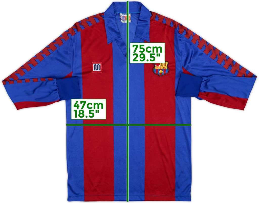 1984-89 Barcelona Home L/S Shirt - 9/10 - (S)