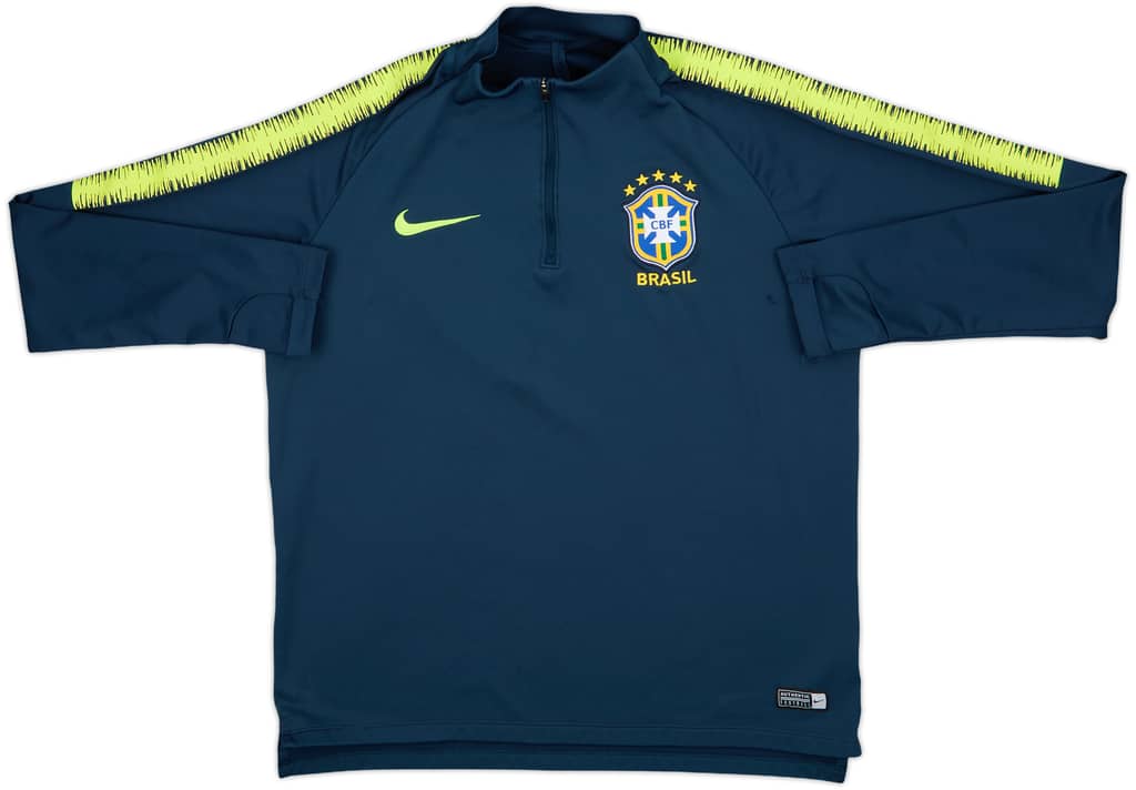 2018-19 Brazil Nike 1/4 Zip Drill Top - 9/10 - (M)