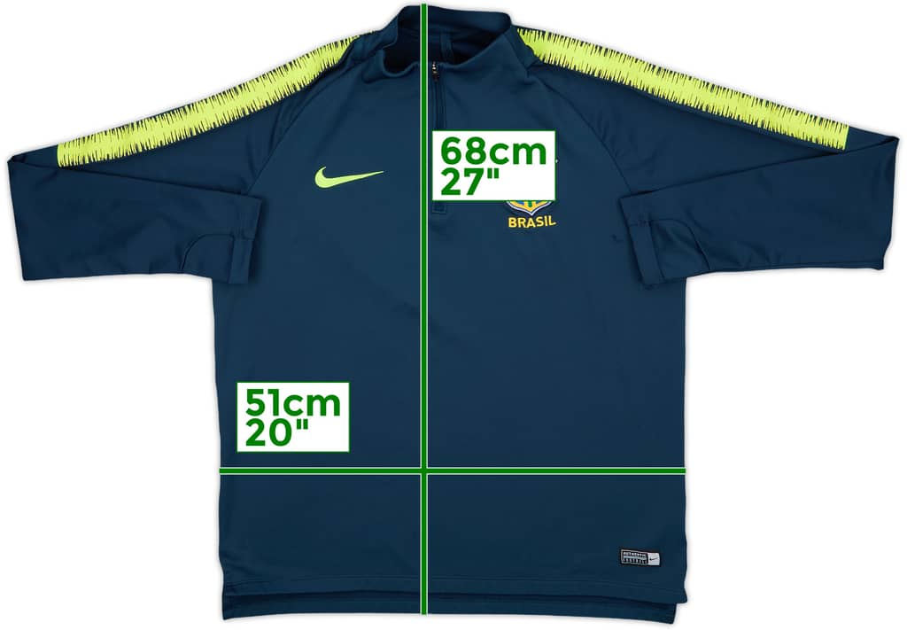 2018-19 Brazil Nike 1/4 Zip Drill Top - 9/10 - (M)