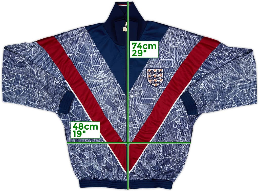 1993-95 England Umbro Track Jacket - 8/10 - (XS)