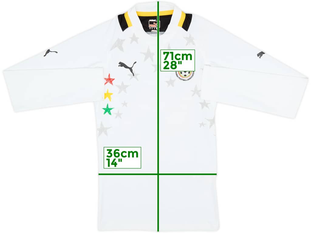 2012-13 Ghana Player Issue Home L/S Shirt - 10/10 - (M)