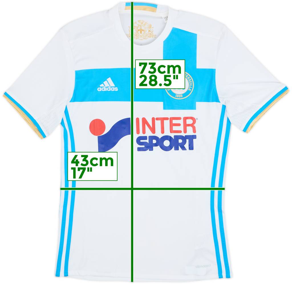 2016-17 Olympique Marseille Home Shirt - 7/10 - (XS)