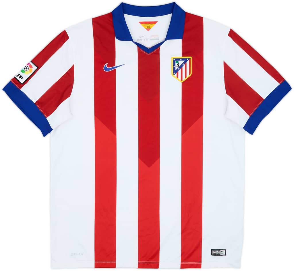 2014-15 Atletico Madrid Home Shirt - 4/10 - (XL)