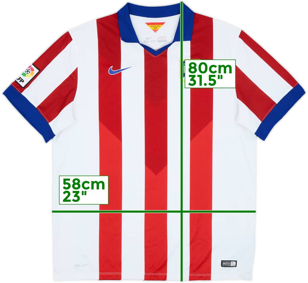 2014-15 Atletico Madrid Home Shirt - 4/10 - (XL)