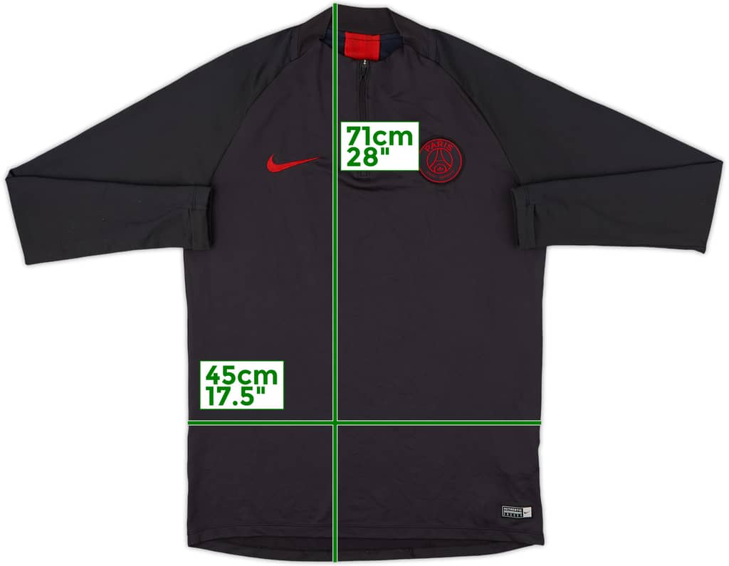 2019-20 Paris Saint-Germain Nike 1/4 Zip Training Top - 6/10 - (M)