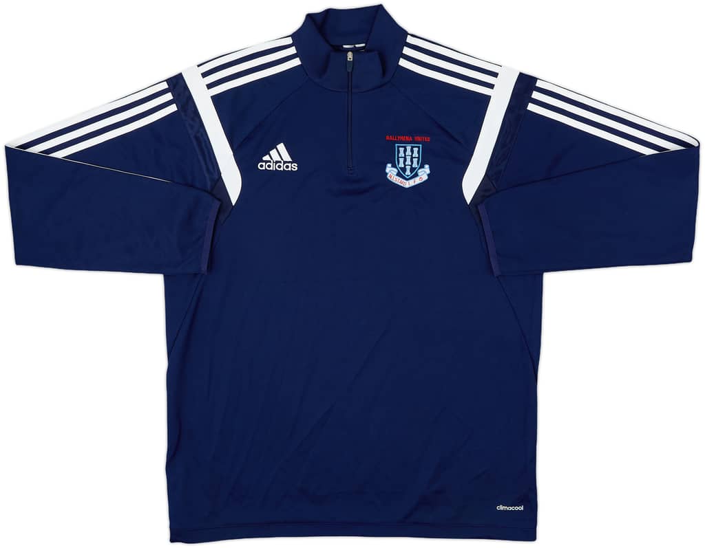 2014-15 Ballymena United adidas 1/4 Zip Training Top - 8/10 - (L)