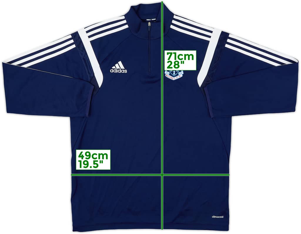 2014-15 Ballymena United adidas 1/4 Zip Training Top - 8/10 - (L)