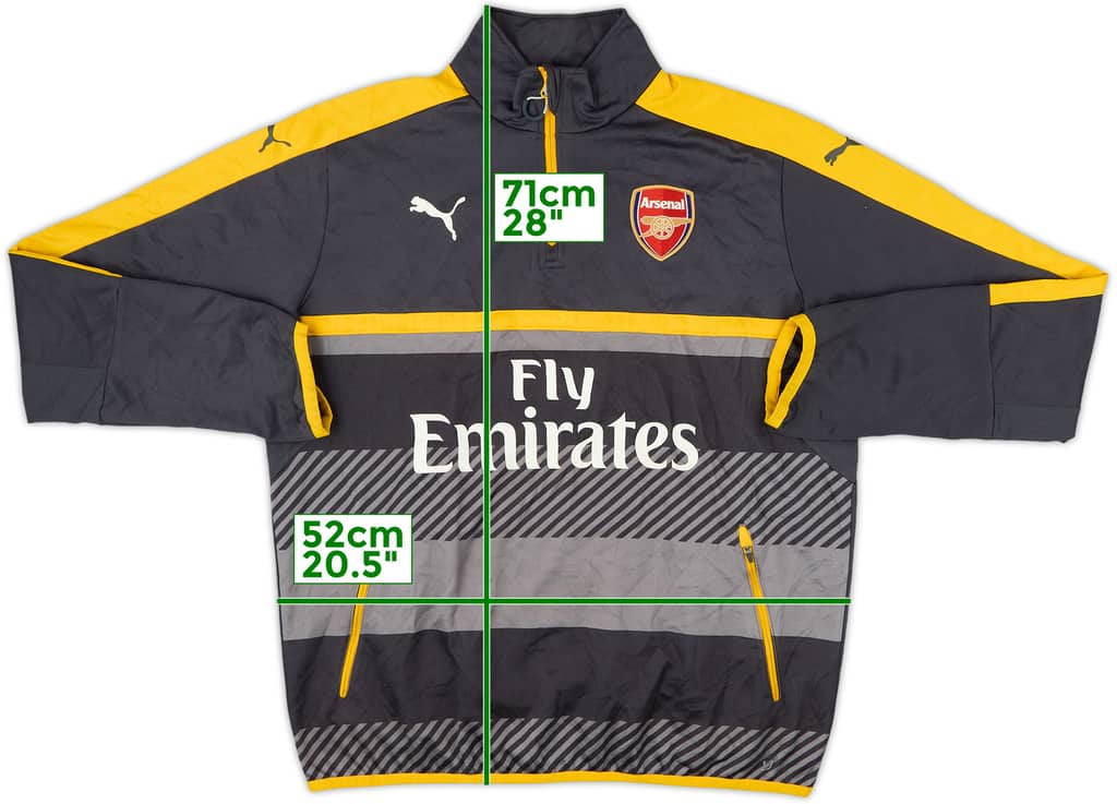2016-17 Arsenal Puma 1/4 Zip Sweat Top - 9/10 - (XL)