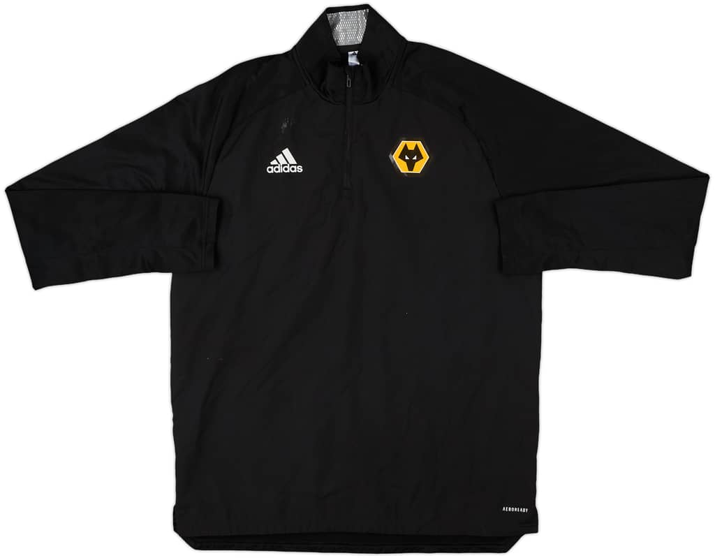 2020-21 Wolves adidas Staff Issue 1/4 Zip Drill Top - 6/10 - (L)