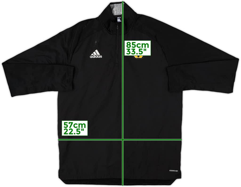 2020-21 Wolves adidas Staff Issue 1/4 Zip Drill Top - 6/10 - (L)