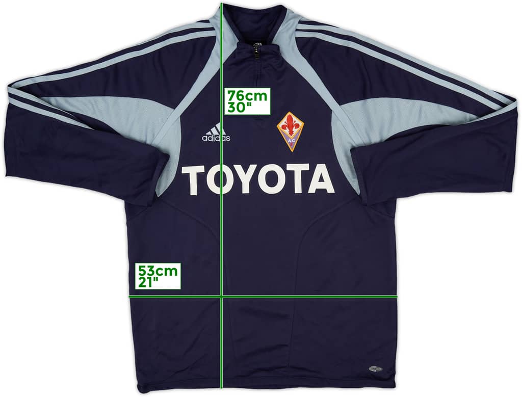 2004-05 Fiorentina adidas 1/4 Zip Drill Top - 8/10 - (L)