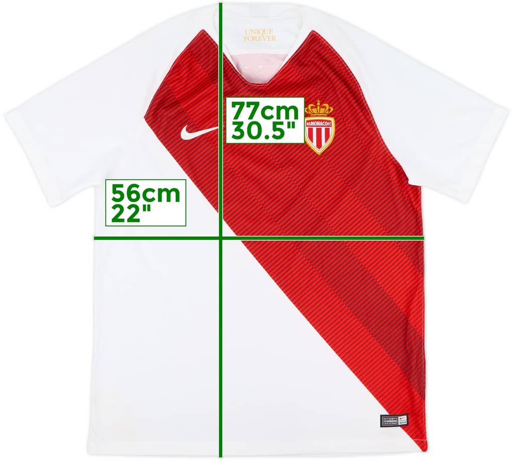 2018-19 Monaco Home Shirt - 8/10 - (L)