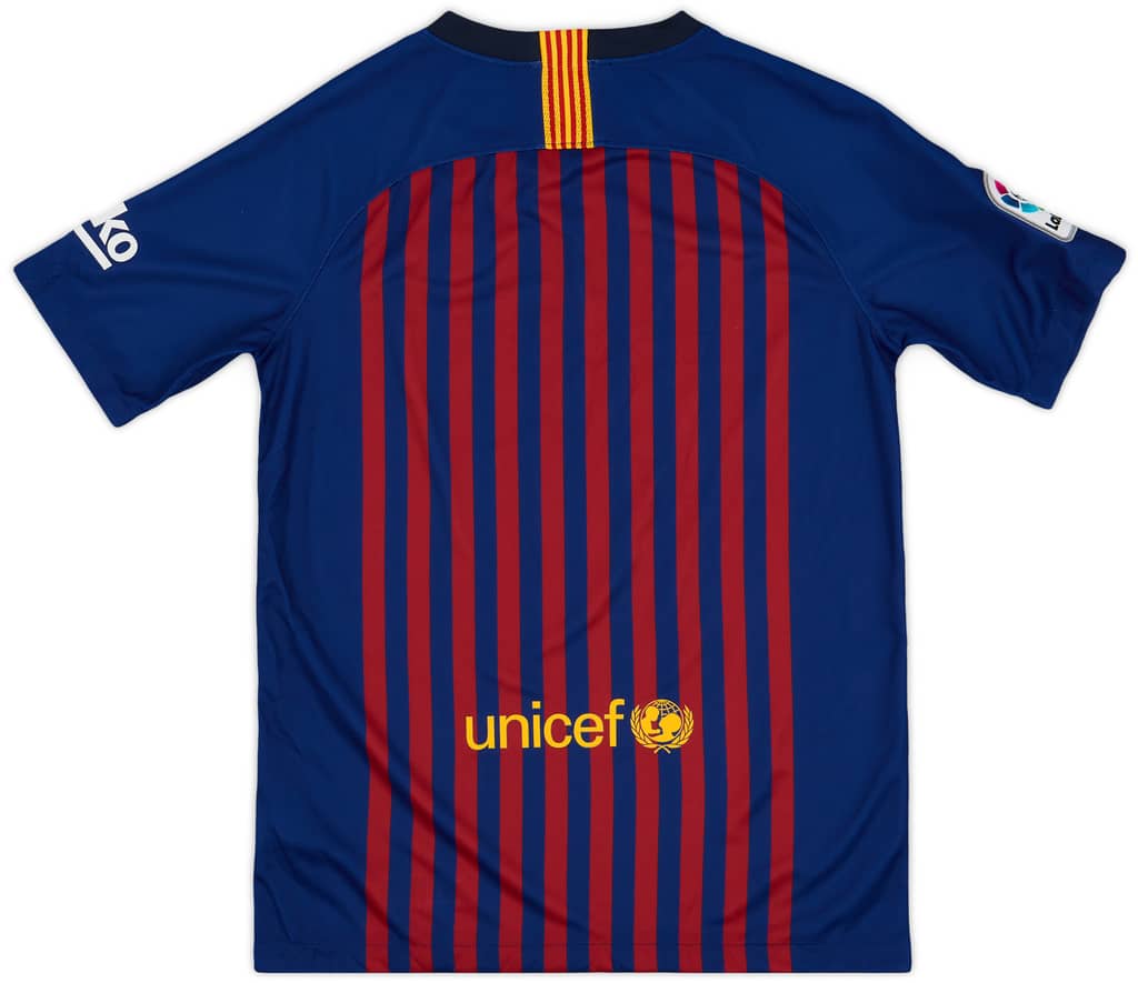 2017-18 Barcelona Home Shirt - 10/10 - (XL.Boys)
