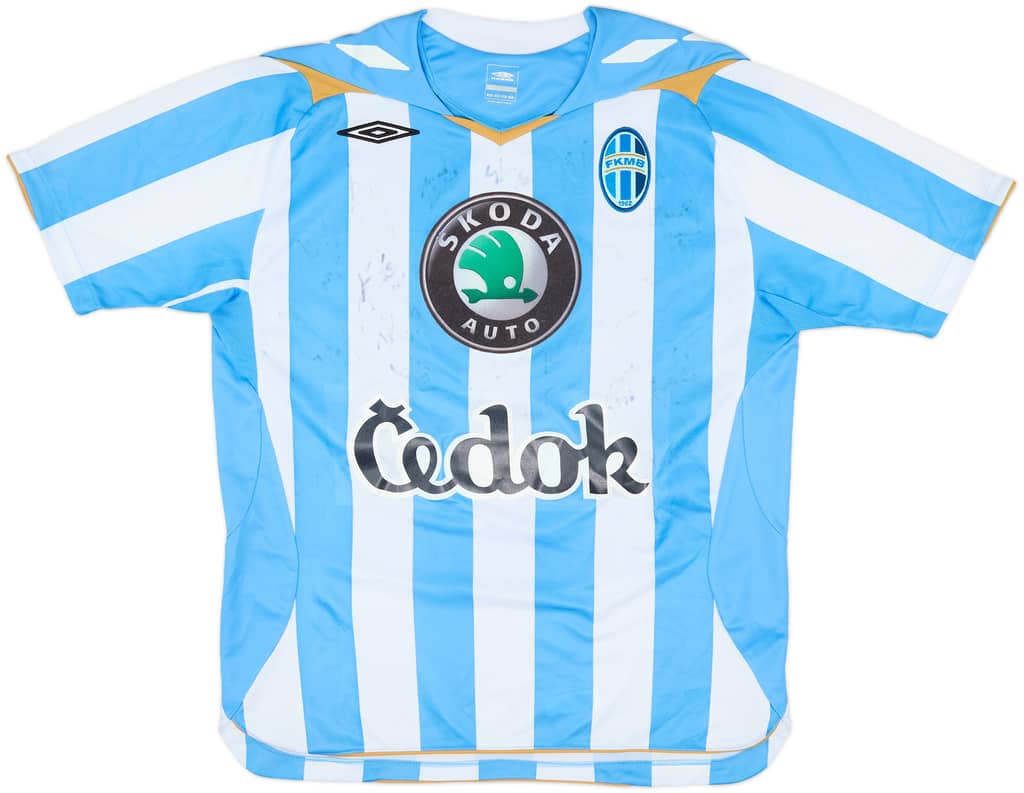 2008-09 Mlada Boleslav Squad Signed Home Shirt - 7/10 - (L)