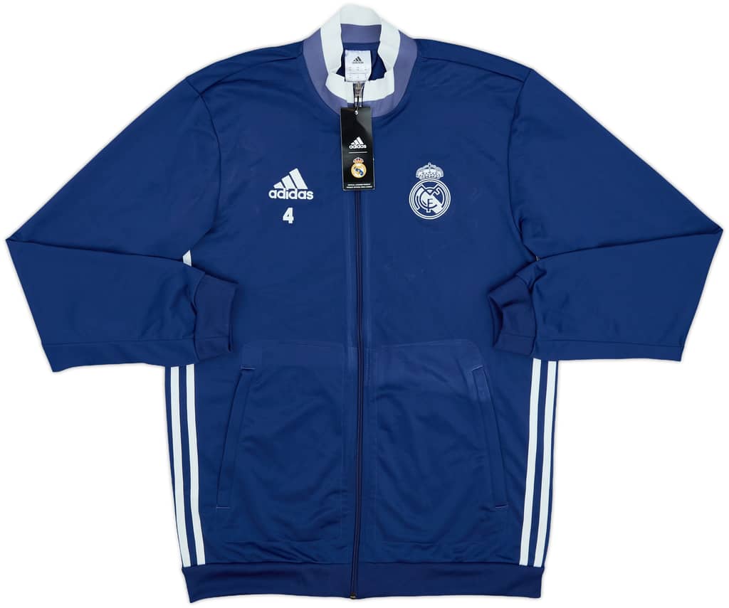 2016-17 Real Madrid adidas Player Issue Track Jacket #4 (S. Ramos) (M)