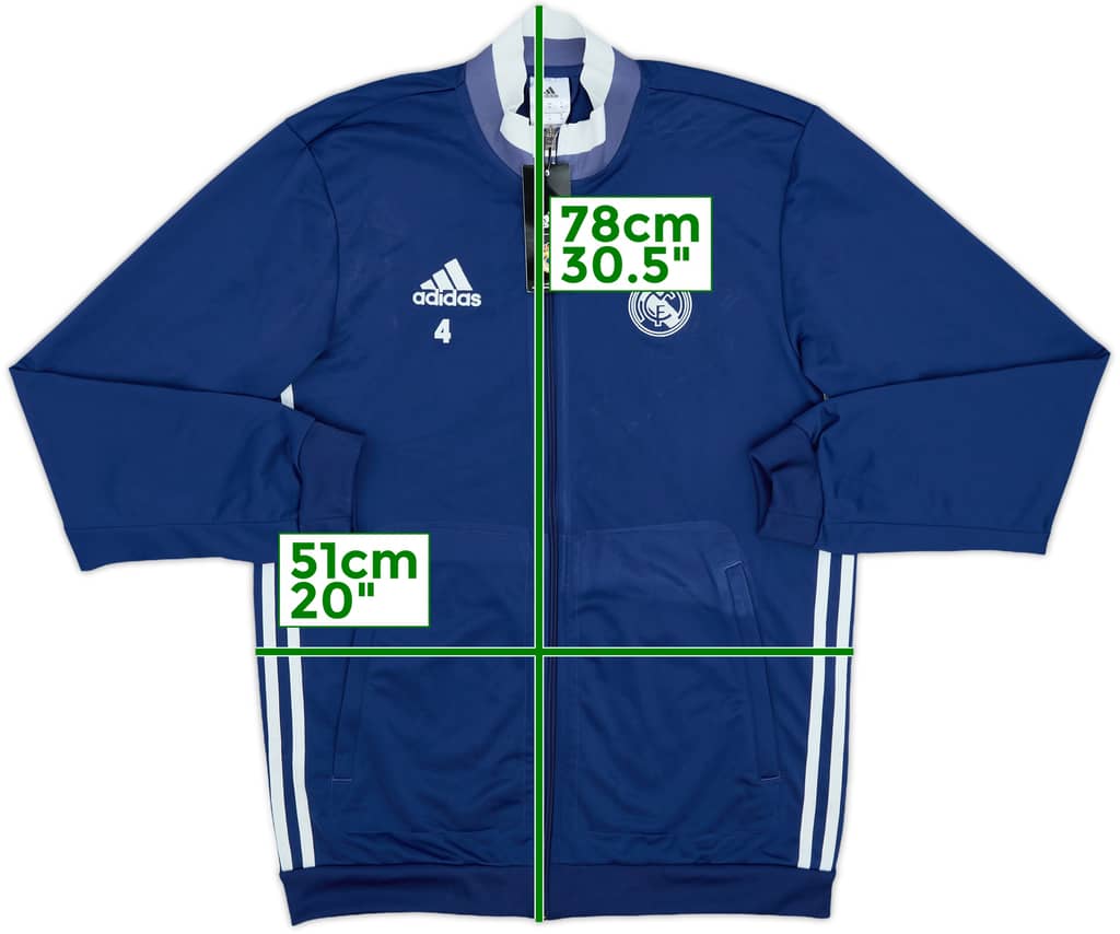2016-17 Real Madrid adidas Player Issue Track Jacket #4 (S. Ramos) (M)