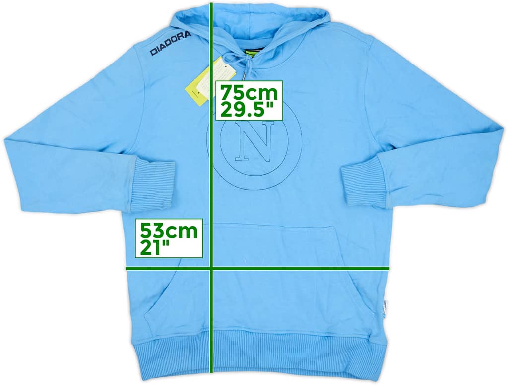 2008-09 Napoli Diadora Hooded Sweat Top (L)
