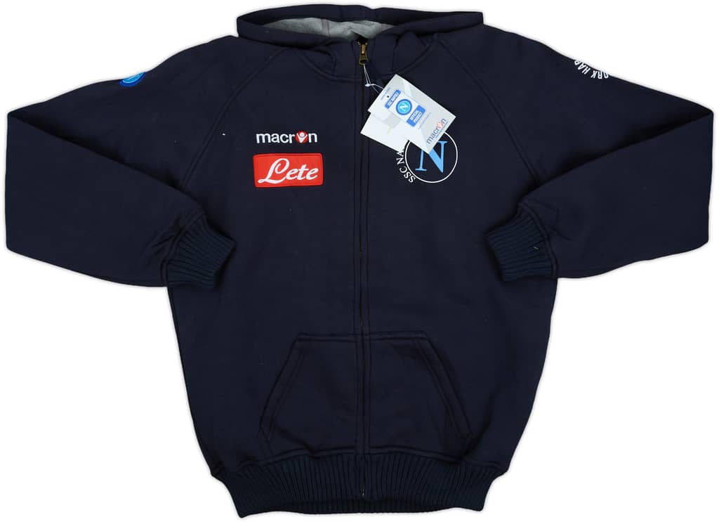 2009-10 Napoli Macron Hooded Track Jacket (S)